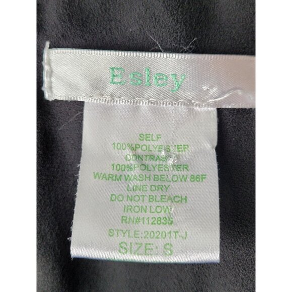 Vintage Y2K Tank Top S Shell Black Studs Hi Low V-Neck Split Back Gauzy - Picture 10 of 12